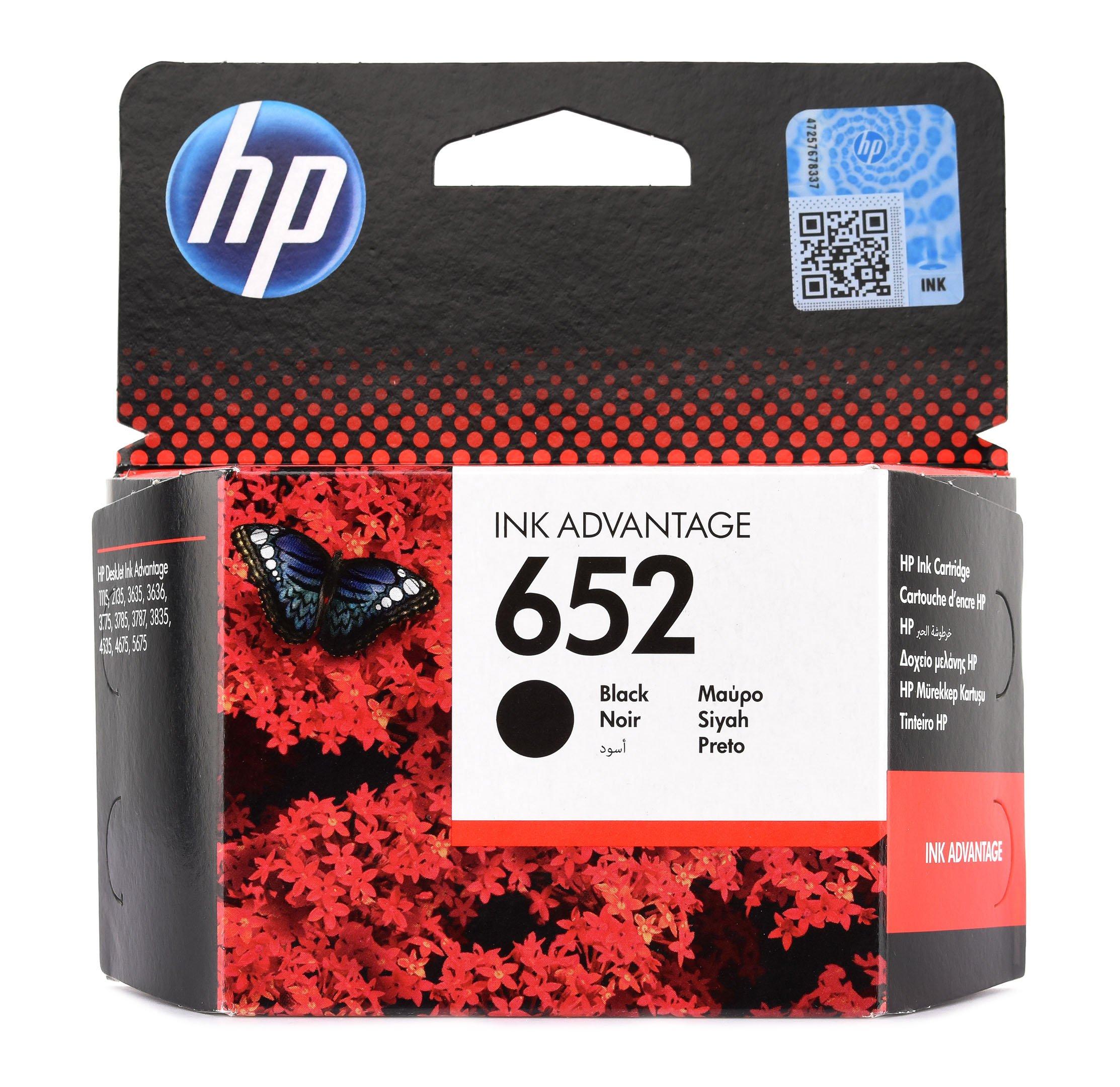 HP 652 Black Original Ink Advantage Cartridge