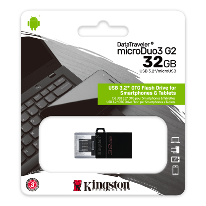 Kingston DataTraveler microDuo 3.0 microUSB and USB-A Pen Drive OTG 32GB