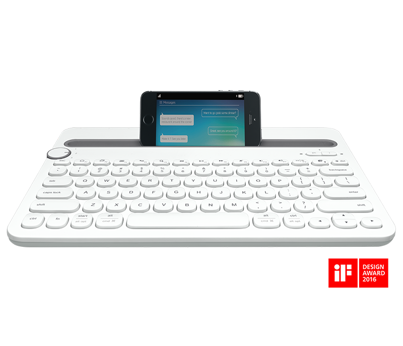 Logitech Bluetooth Multi-Device Keyboard K480 (White)