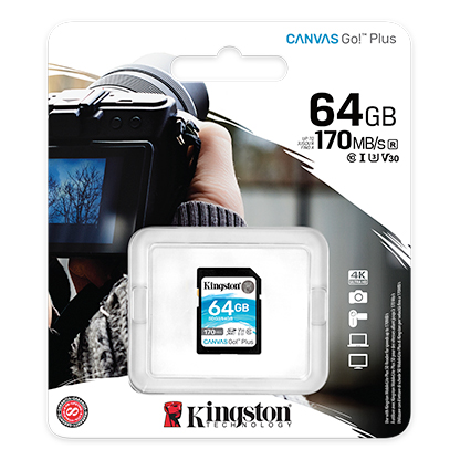 Kingsto Canvas Go! Plus SD Memory Card 64GB